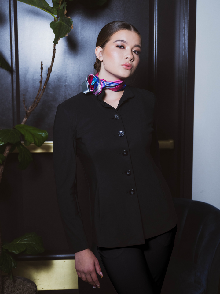 The Zoe - Mandarin Collar Blazer